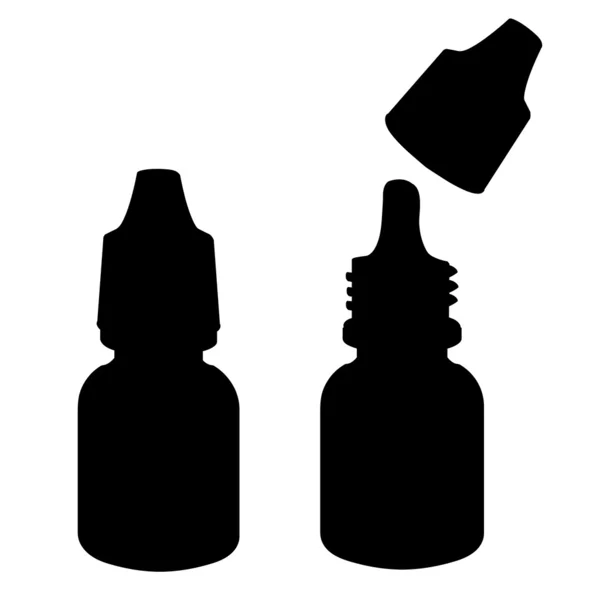 Eye drops silhouette vector — Stock Vector