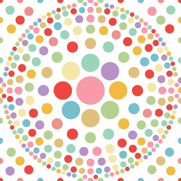 Seamless pastel dot ball abstract background vector — Stock Vector