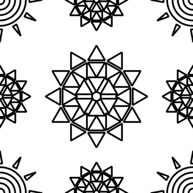 Kesintisiz çizgi arka plan vektör dışarı ayçiçeği