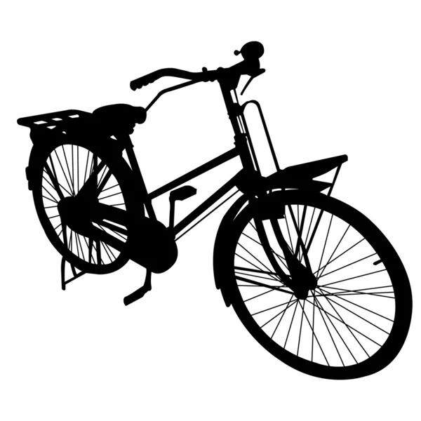 Bicicletta siluate vector — Vettoriale Stock