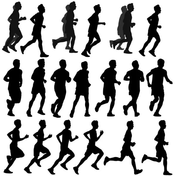 Run Silhouette vector — Stock Vector