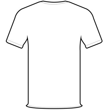 t-shirt vektör geri