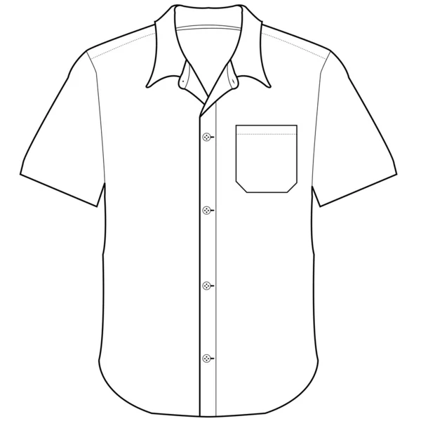 Camisa frontal vector — Vector de stock