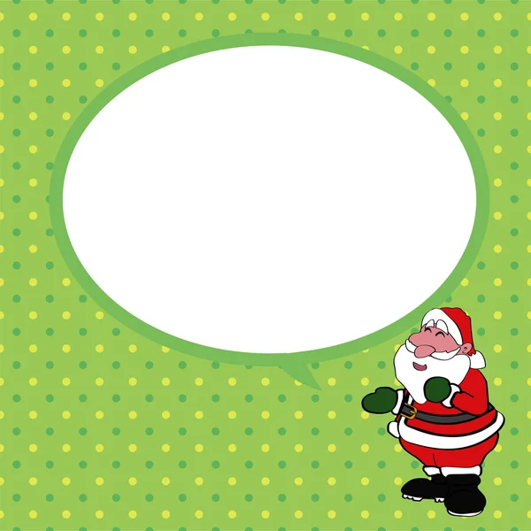 Santa claus with speech bubble vector — Stock Vector