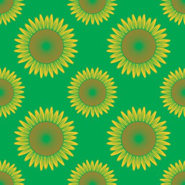 Dikişsiz sun flower tasarlamak vektör