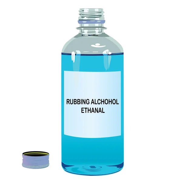 Wrijven alcohol ethanal vector — Stockvector