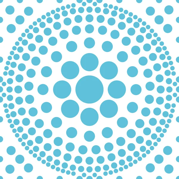 Nahtlose blaue Polka abstrakte Muster Vektor — Stockvektor