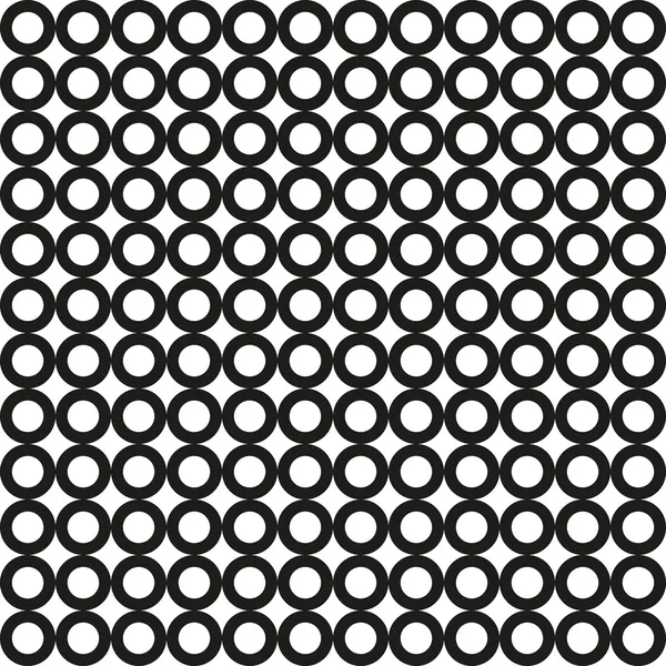 Vector de patrón de círculo negro sin costuras — Vector de stock