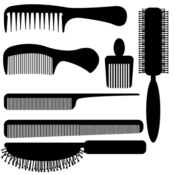 Comb silueta vector — Vector de stock