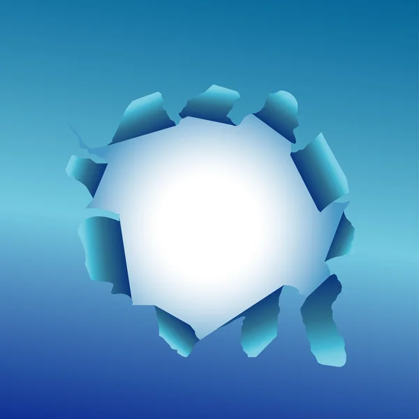 Vecteur de papier déchiré bleu — Image vectorielle