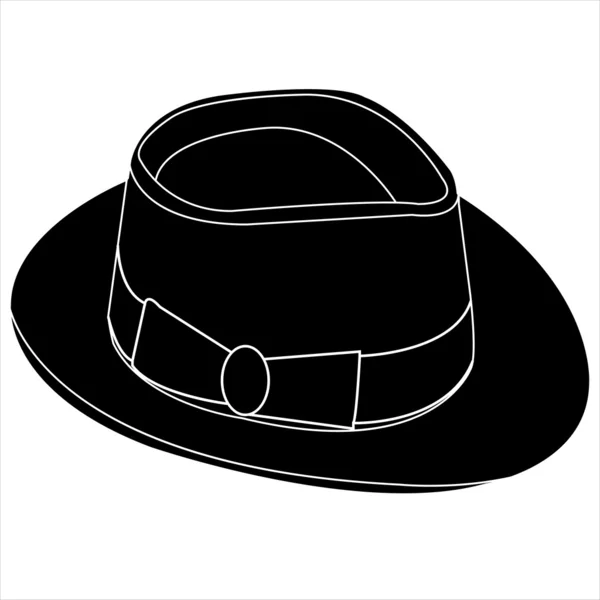 Chapeau Vintage Silhouette vecteur — Image vectorielle