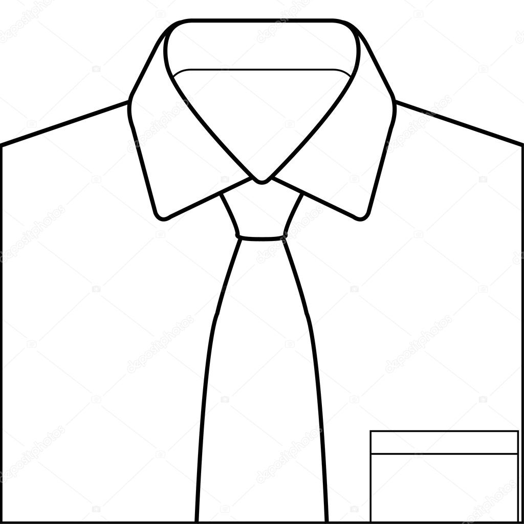 necktie clip art black and white