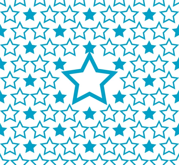 Sömlös blå stjärna mönster bakgrund — Stock vektor
