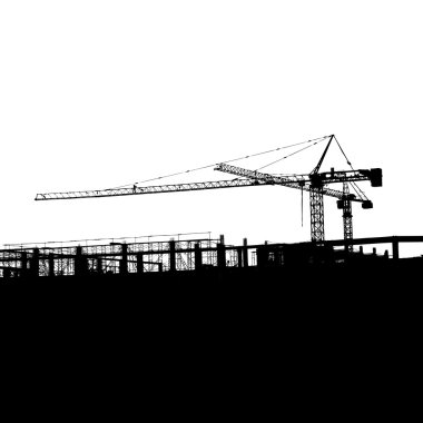 Vinç siluet vektör