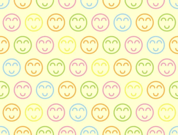 Seamless pastel Smile Symbol Vector — Stock Vector