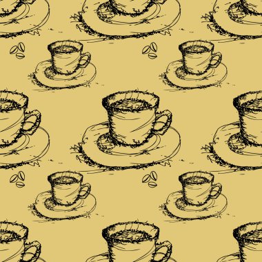 Dikişsiz kahve Model arka plan vektör