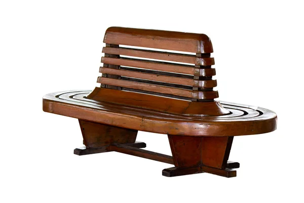 Antique public wood chair — Stock Photo, Image