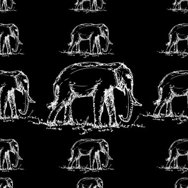 Dikişsiz fil tasarlamak vektör