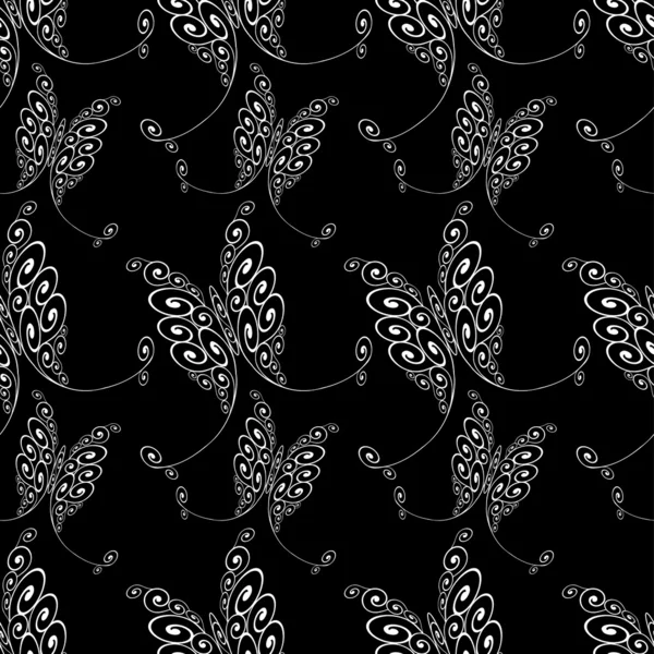 Seamless abstract butterflies pattern vector — Stock Vector