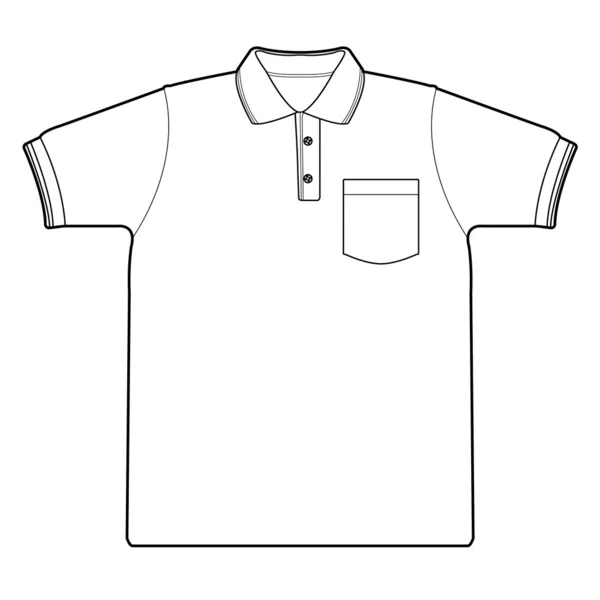 Polo shirt overzicht vector — Stockvector