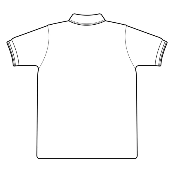 Parte posterior del vector camisa de polo — Vector de stock