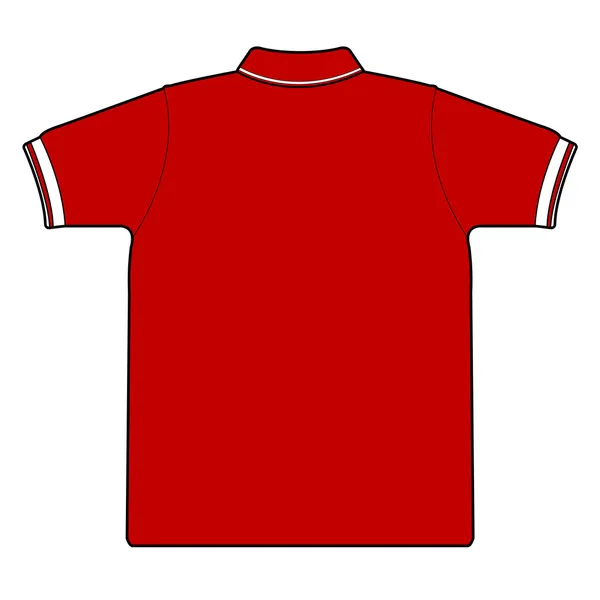 Achterzijde van polo shirt vector — Stockvector