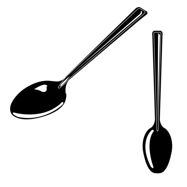 Spoon outline vector — Stock Vector