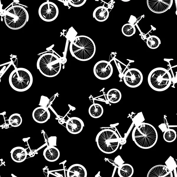 Vector de bicicleta blanca sin costuras — Vector de stock