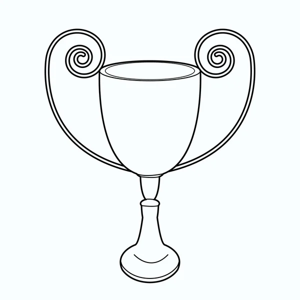 Trophy Kupası anahat vektör — Stok Vektör