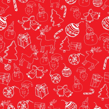 kırmızı. kesintisiz Noel tasarlamak vektör