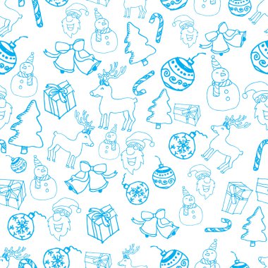 Mavi sorunsuz Noel tasarlamak vektör