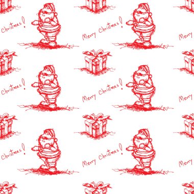 kırmızı. kesintisiz Noel Baba