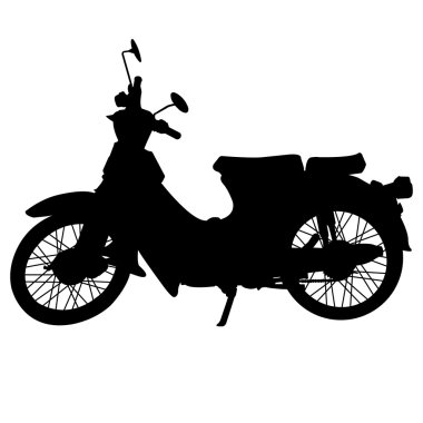 Vintage motosiklet siluet vektör