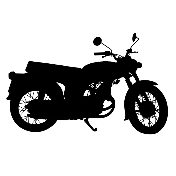 Silhouette of vintage motorcycle vector — Stock Vector