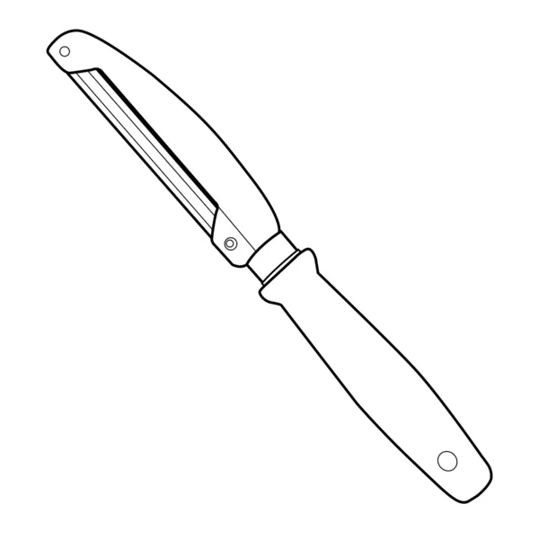 Pelador cuchillo fuera línea vector — Archivo Imágenes Vectoriales
