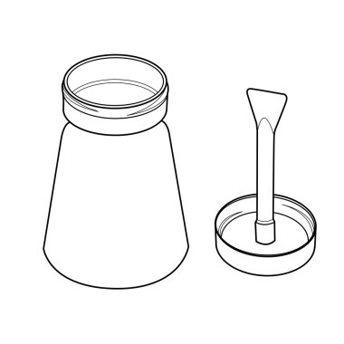 tutkal şişesi ile fırça hat vektör dışarı