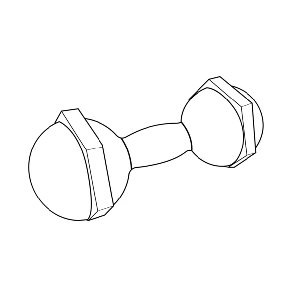 Dumbbell vector — Stock Vector