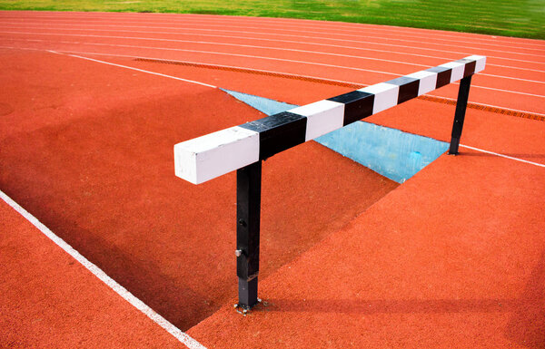 Black and white hurdles
