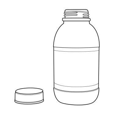 motor yağı kırmızı çizgi vektör dışarı plastik şişe