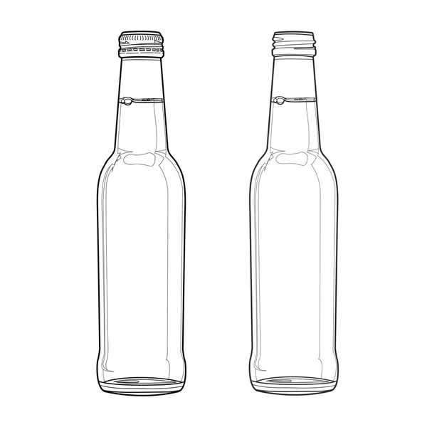 Fles soda uit lijn vector — Stockvector