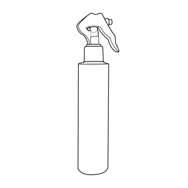 Spray bottle out line vector — Stock Vector