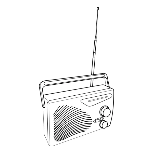 Radio en transistors vector — Stockvector