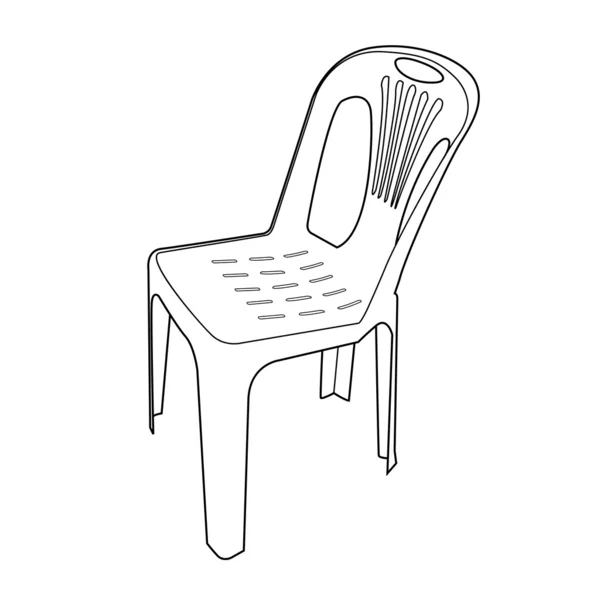Stuhlvektor aus Kunststoff — Stockvektor