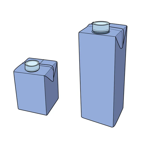 Caja de leche con tapa de tornillo — Archivo Imágenes Vectoriales