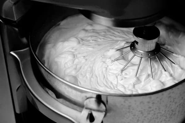 Whipped cream and mixer — Stock Photo, Image
