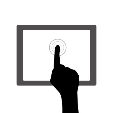 eller üzerinde dijital tablet üzerine gelin.