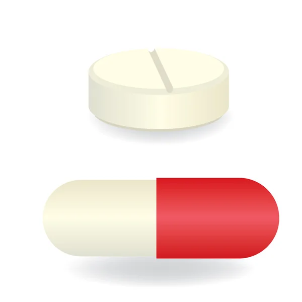 Capsule and Pill Medicine vector — Stock Vector