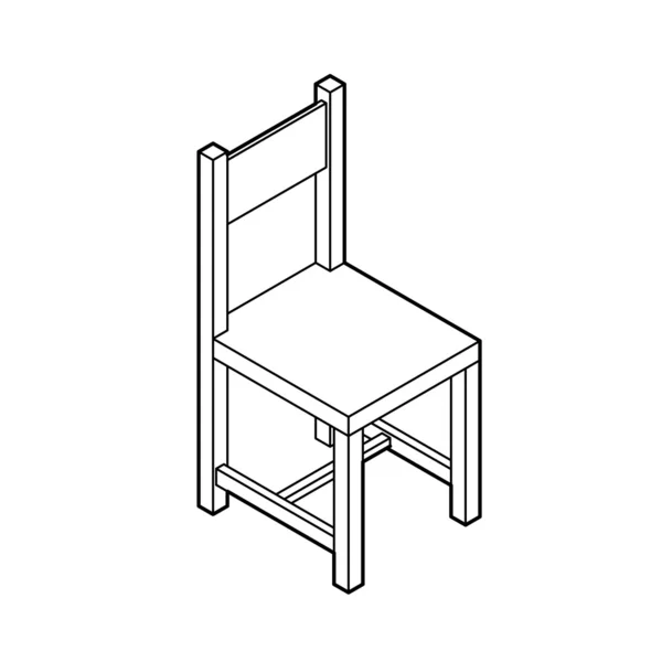 Izometrik sandalye vektör — Stok Vektör