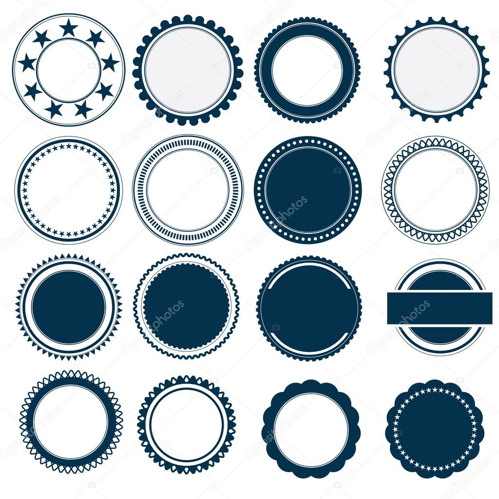 Image of Vintage Labels set. Badge icons. Retro