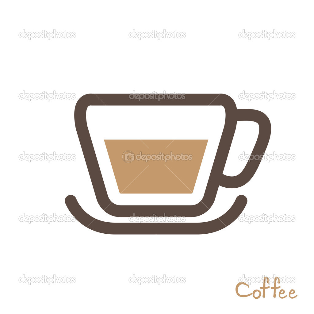Coffee symbol vector